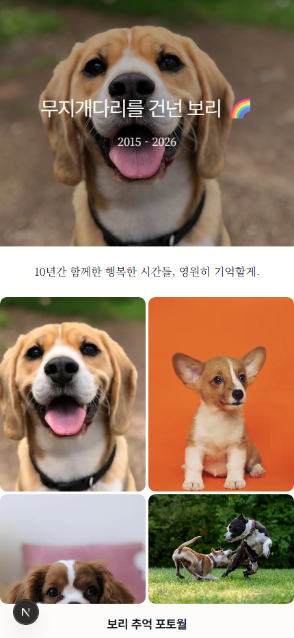 반려동물 메모리얼